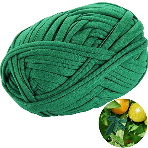 BBTO 98 Feet Stretchy Garden Twine Plant Tie Green Tape, 1 Roll