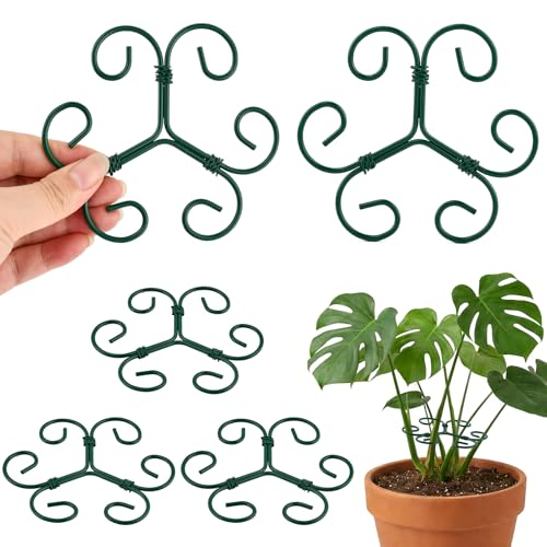 5Pcs Plant Stem Support Iron Monstera Plants Supports - color: Green