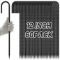 AAGUT Rebar Stakes 12 Inch J Hook, Premium Anti-Rust Tent Stakes for Canopy - color: Black J-12 Inch-Φ1/4", size: 60 pcs