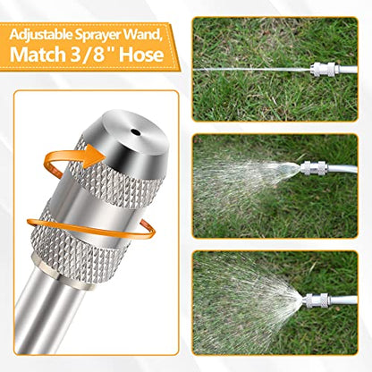 29"Sprayer Wand, Stainless Steel, Adjustable Nozzle, 3/8"Hose, 2 pack