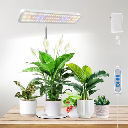 Aumtrly Plant Lights for Indoor Growing, 26 Inch White Grow Light with Base - size: 1 Pack/white