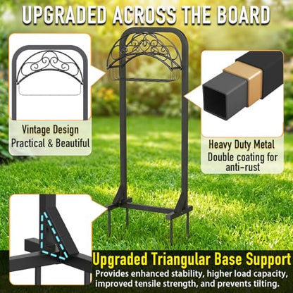 Garden Hose Holder, 160 ft, Storage Basket, Triangular Base, Black
