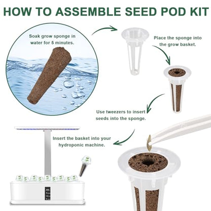 Flower Seed Pod Kit Mix of 6 Different Included Pansy, Cosmos, Zinnia, Marigold, Snapdragon, Cascading Petunia Flower Seed Starter Pod Kit for Hydroponics Growing System with Plant Food, 8-Pod - color: Flower