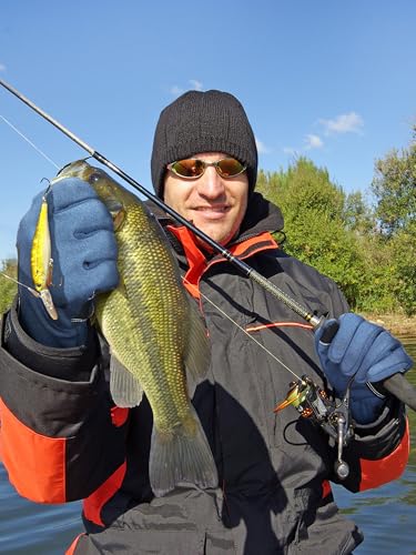 Bencailor Winter Fingerless Fishing Gloves - color: Black,Blue, size: Large
