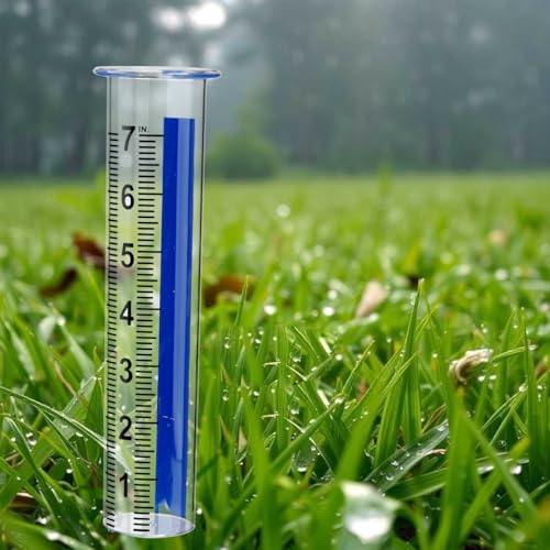 Plastic Rain Gauge Replacement Tube 2PCS,Outdoor 8.3" Clear Rain Meter-Blue - color: Blue
