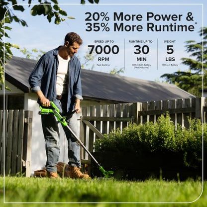 Greenworks 24V 12 in Cordless String Trimmer, 10 Blades, Tool Only - style: 12" NEW (Bare Tool)