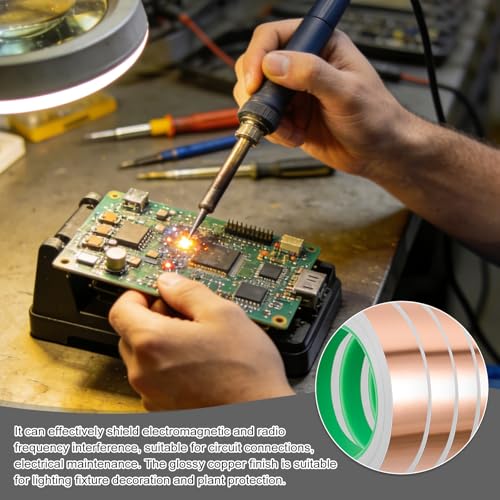 PATIKIL Copper Foil Tape (0.24" x 33/66FT) (1Set) Double Conductive Tape - size: 0.24 Inch x 33/66FT