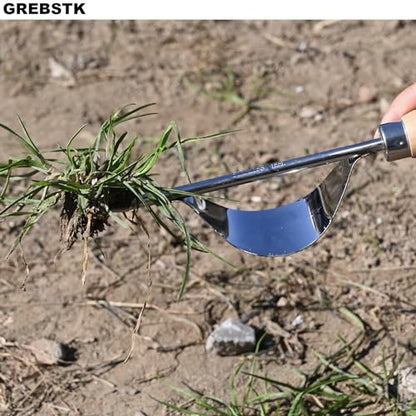 GREBSTK Garden Manual Weeding Tools Stainless Steel Beech Handle Shovel for Weeding, Cultivating, Transplanting, Digging
