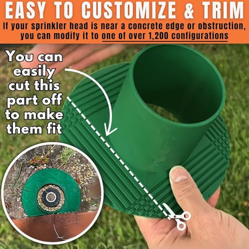 GRASSHOLE Sprinkler Head Guard Protector - Donut-Style, Prevents Mower Damage - 10 Pack - ABS Plastic - size: 10 Pack