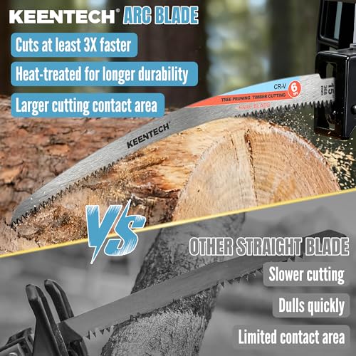 KEENTECH 15" Arc-Shaped Reciprocating Saw Blades, Fast Wood & Tree Pruning - size: 15"