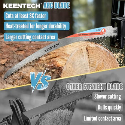 KEENTECH 15" Arc-Shaped Reciprocating Saw Blades, Fast Wood & Tree Pruning - size: 15"