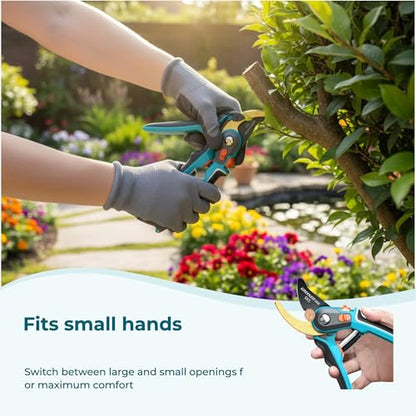 Garden Shears with 1 Inch Cutting Capacity for Rose Pruning