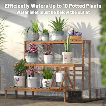 Smart Auto Drip Irrigation Kit for Potted Plants, 2.4GHz WiFi App Control
