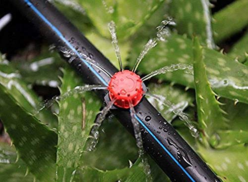 Irrigation Drippers Sprinklers,Korty 100 Pcs 1/4 Inch Drip Irrigation Parts