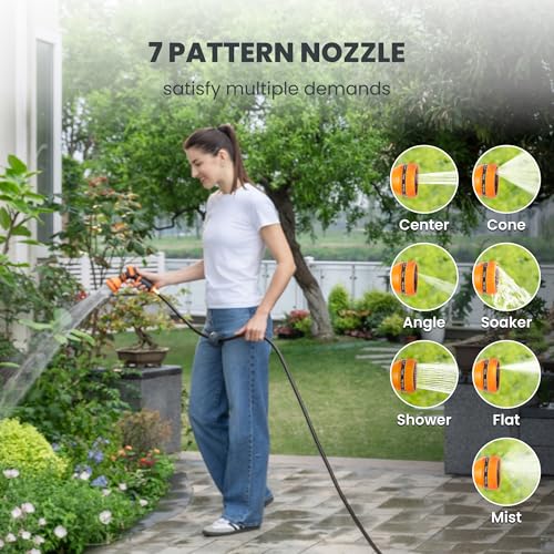 Giraffe Tools Retractable Garden Hose Reel 1/2"155FT Auto Rewind - size: 1/2 155FT