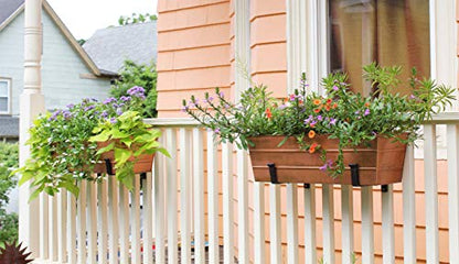 Achla Designs C-20C Copper Plated Flower Box, Medium Window Flowerbox Planter - color: Copper, size: Medium