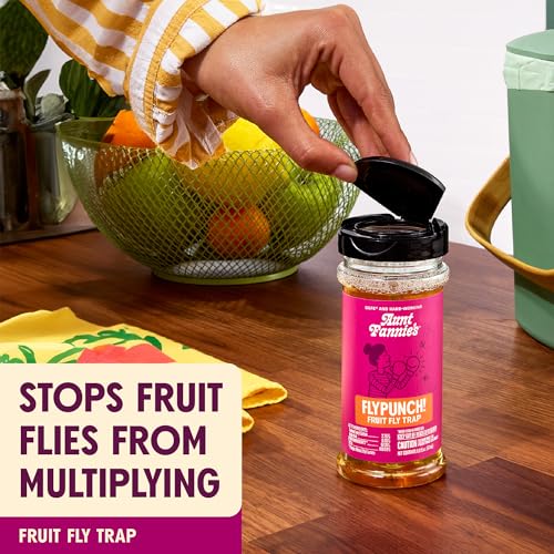 Aunt Fannie's FlyPunch Fruit Fly Trap Bundle, 6 oz + 32 oz Refill