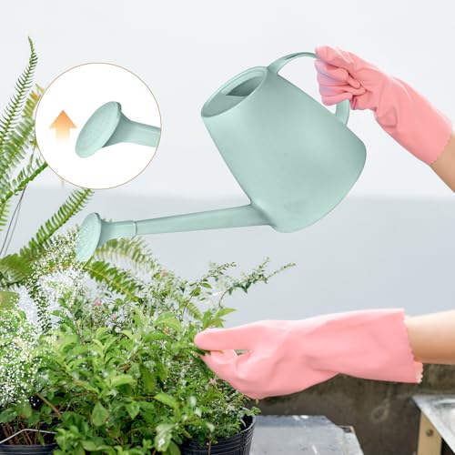 Hand Plastic Watering Can - for Home Plant Garden - 1/2 Gallon - Light Green - color: Light Green