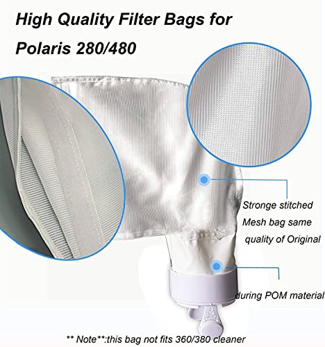 Pool Spa Part 2 Pack Nylon Mesh 280 All Purpose Bag Replacement - size: 2 pack hook and loop fasteners bag