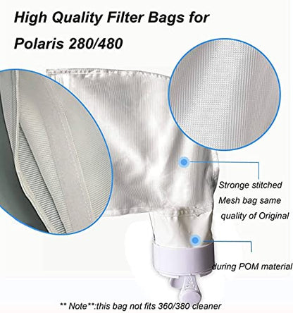 Pool Spa Part 2 Pack Nylon Mesh 280 All Purpose Bag Replacement - size: 2 pack hook and loop fasteners bag