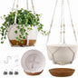 FUSHITON 3 Pack Self-Watering Hanging Planters for Indoor Outdoor