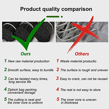 500pcs Plastic Twist Ties for Bags,4.7 Inch Cable Bread Ties Reusable Plant Wire Twist Tiesfor Household and Office Use - size: 500 pcs
