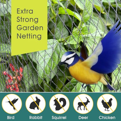 Bird Netting for Garden Protection, Anti Bird Mesh Garden Netting - size: 6.5FT x 32.5 FT
