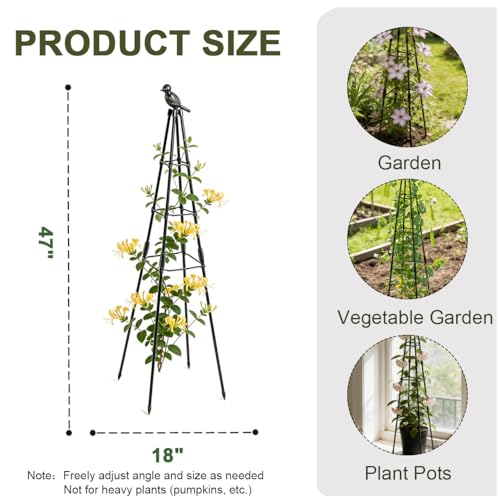 Garden Trellis, 47” Plant Trellis for Climbing Plant, 1 Pack Plant Support