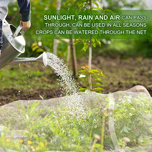 Jevrench 4 x 10 ft Garden Netting Row Cover, Ultra Fine Mesh for Plants - size: 4ft x 10ft
