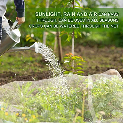 Jevrench 10 x 35 ft Garden Netting Row Cover, Ultra Fine Mesh for Plants - size: 10ft x 35ft