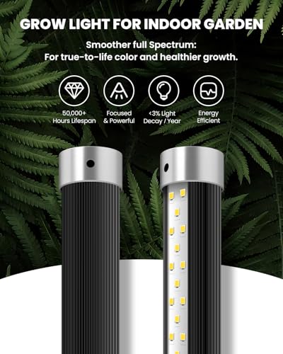 SJZX Grow Light for Indoor Plants, 160 LEDs Full Spectrum Plant Light Stand with Timer, 50W 150° Wide Coverage & High PPFD Grow Light, 5ft Vertical Indoor Plant Light for Tall Plant Flower Vegetable - size: 5ft