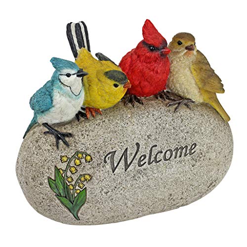 Design Toscano Birdy Welcome Garden Stone Statue: Medium - size: Medium