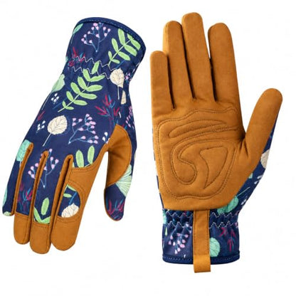 Gardening Weeding Working Gloves, Leather Garden Glove for Women