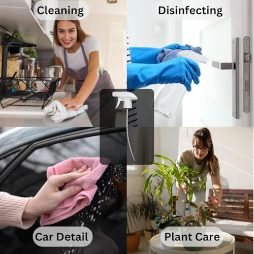 Serious Soil 4-Pack White Trigger Sprayers - Heavy Duty Dual Misting and Stream Spray Bottle. Perfect Sprayer Head Replacement for 8oz,16oz, or 32oz Spray Bottles for Home, Kitchen, Garden and Office