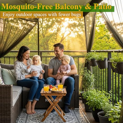 IONTACH 10 X 39 Ft Mosquito Netting for Garden Patio, Green - color: Green, size: 10 X 39ft