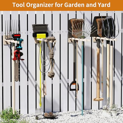 lukar 4 PCS Wall Mounted Shovel Rack with Non-slip Design