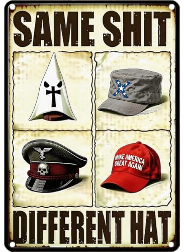 Same Shit Different Hat Funny Metal Sign 8×12 Inch - color: Funny, size: 8*12inch