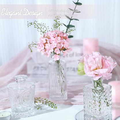 TBWIND 24pcs Clear Glass Bud Vases Set - color: Clear-24pcs, size: 24Pcs
