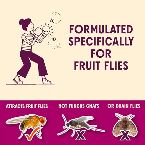 Aunt Fannie's FlyPunch Fruit Fly Trap Bundle, 6 oz + 32 oz Refill