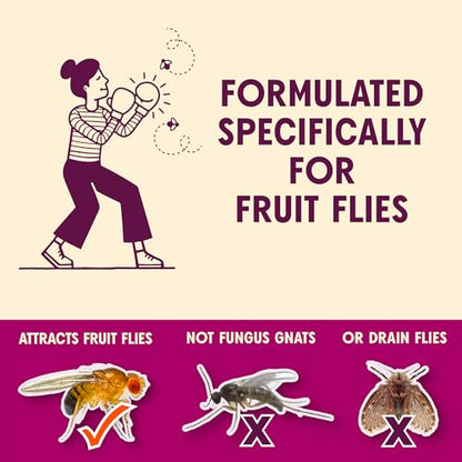 Aunt Fannie's FlyPunch Fruit Fly Trap Bundle, 6 oz + 32 oz Refill