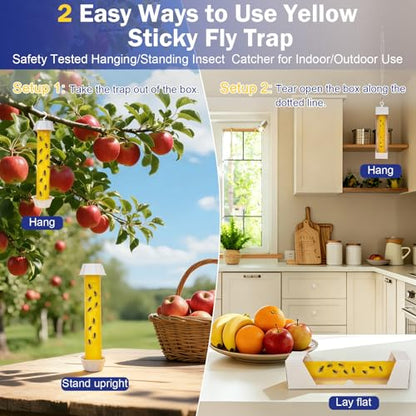 Sticky Fly Traps Indoors & Outdoor 6pk