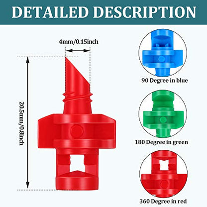 Mudder 150 Pcs Drip Irrigation Emitters, Micro Water Spray Nozzle