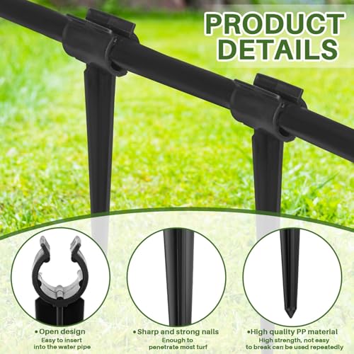 50 Pcs Irrigation Support Stakes Garden Tubing Hose Holder 1/2 Inch