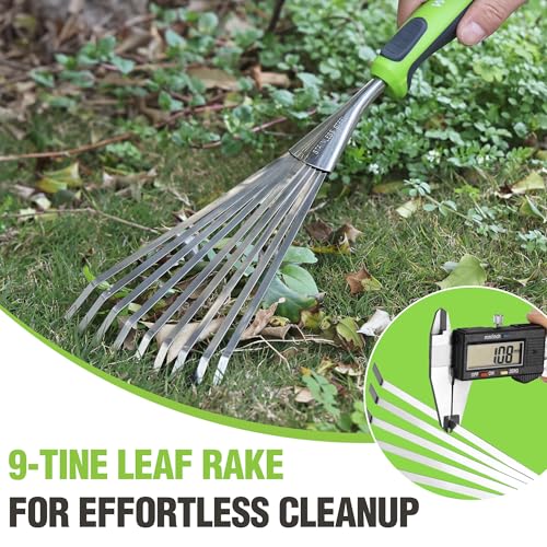 WORKPRO 16" Hand Rake, Garden Rake with Soft Handle