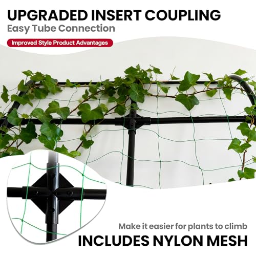7.2 ft No-Drill Leaning Garden Trellis for Climbing Plants