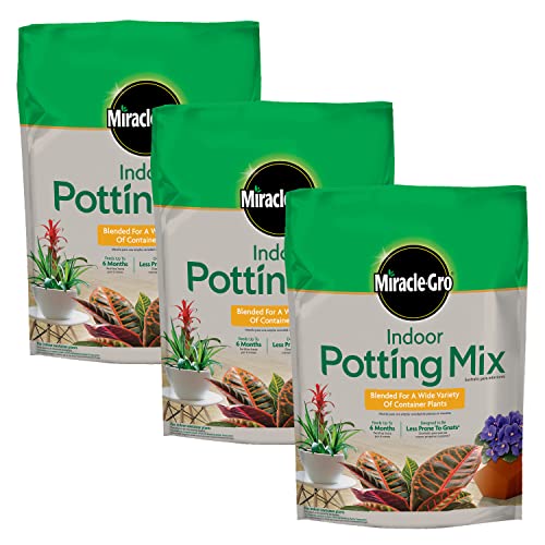 Miracle-Gro Indoor Potting Mix, 16 qt. - size: 6 qt (3-Pack)