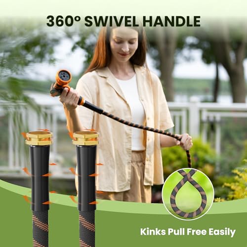 Giraffe Tools Non-Expandable 75ft Garden Hose 1/2“ Flexible Braided Hose - size: 75FT