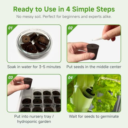 Large Hydroponic Sponges 20 Pack, 2.17" Tall for Deep Grow Baskets, Universal Fit Replacement Pods for Multi-Tier Towers & 2" Net Cup Systems – Seed Starting & Plant Cloning