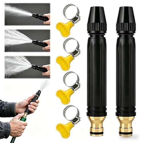 Home High-Pressure Car Washer Gun with Booster Nozzle,High Pressure Hose Nozzle,360° Adjustable Hose Nozzle,for Watering Plants and Vegetables, and Car Washing