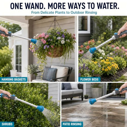 18 Inch Watering Wand for Garden Hose with 8 Spray Patterns